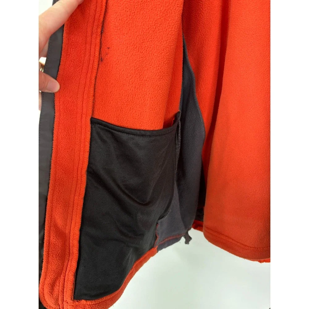 The North Face Gore-Tex Mountain Jacket Mens XL Orange Grey‎ Fleece Lined Shell